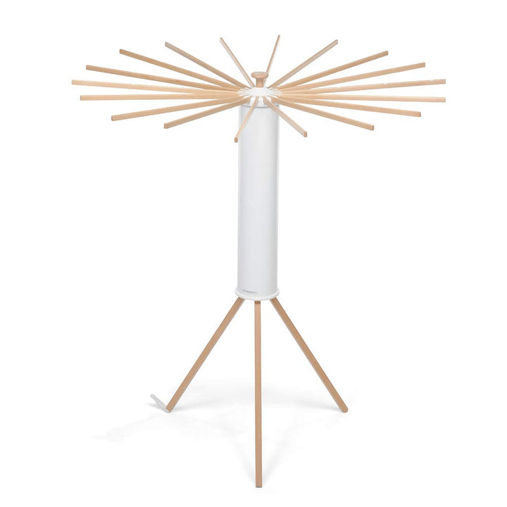 Foppapedretti Octopus Myhome Wäscheständer, Aluminium/PVC/Holz Buche, weiss, 112 x 112 x 121 cm stra