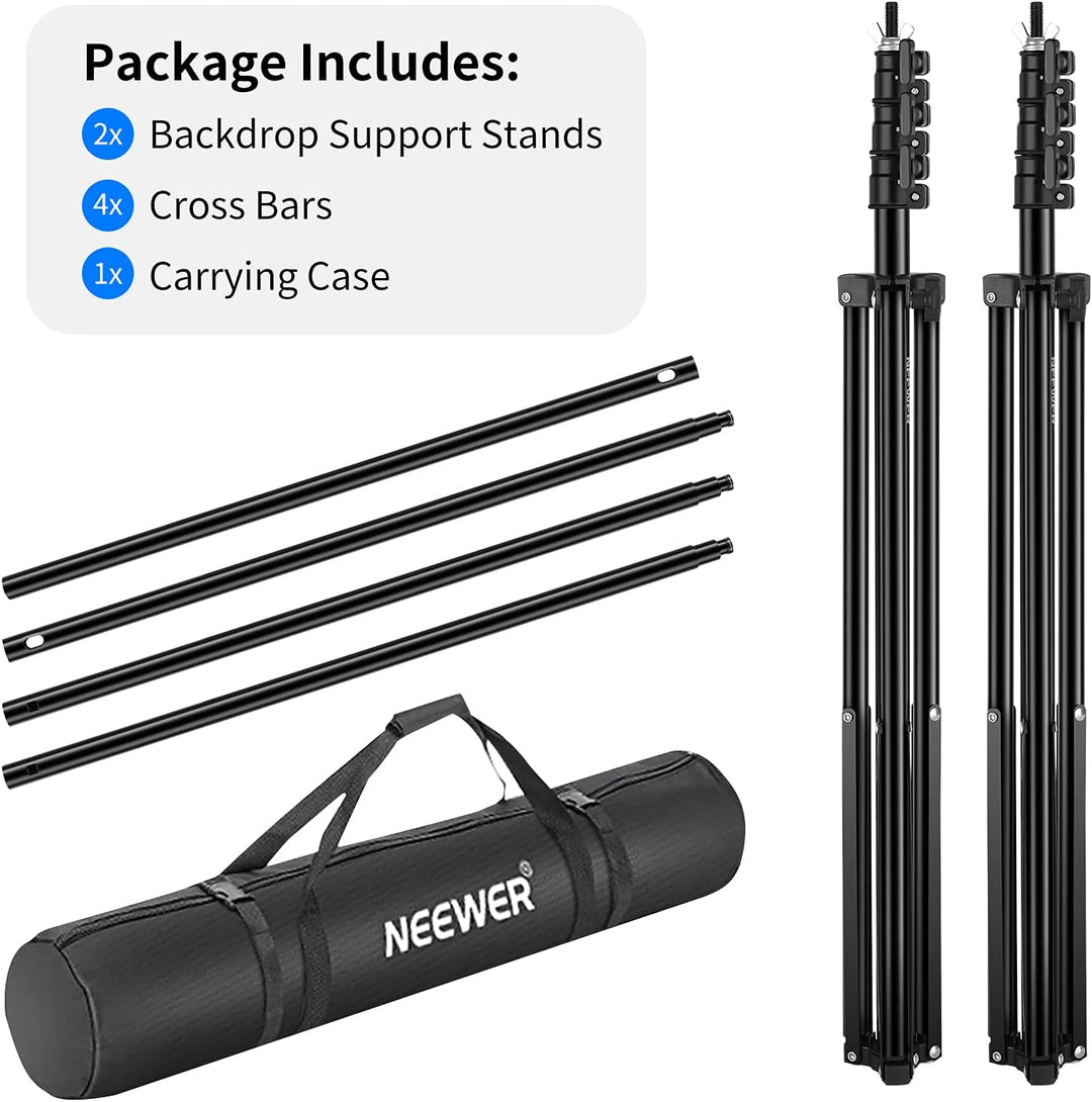 Neewer® Hintergrund Unterstützungssystem 2.6M x 3M/8.5ft x 10ft Set mit Tragetasche für Muslins Hint