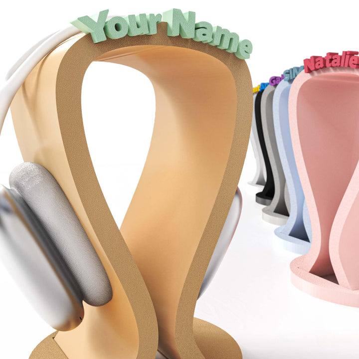 Kopfhörerständer mit Wunschtext | Personalisiert | Headset Halter für Over-Ear-Kopfhörer | Gaming &