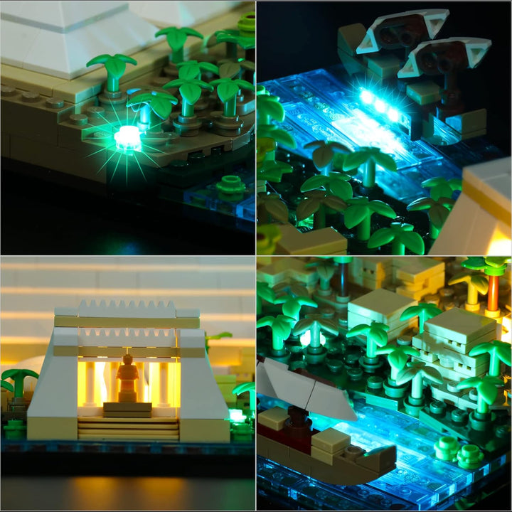 Led Beleuchtungs Set für Lego 21058 Architecture Cheops-Pyramide Bausatz (Ohne Lego Set, Nur Lichter