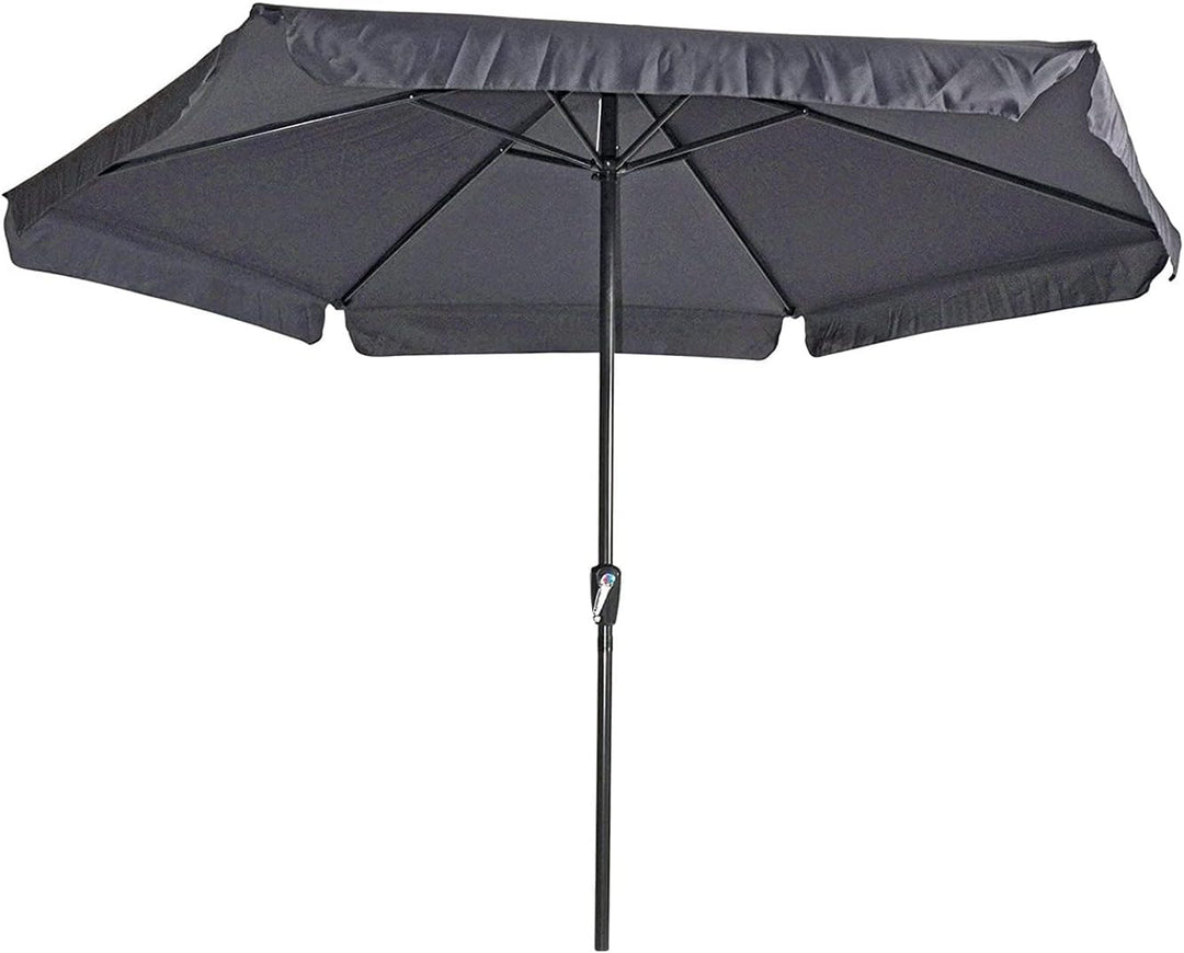 Lesliliving Sonnenschirm Gemini Dunkelgrau/Anthrazit Ø300 cm | Höhenverstellbar | mit kostenlosem Au