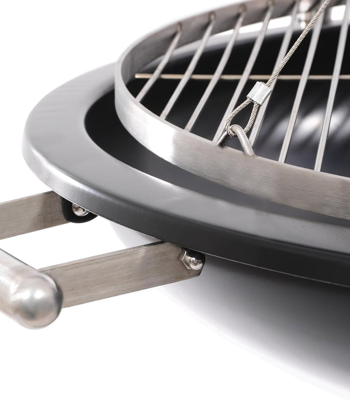 Deluxe BBQ 80 cm Schwenkgrill Grillrost Edelstahl Dreibein Grillrost Feuerschale Design Grill Smoker
