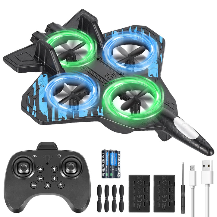 Mini Drohne für Kinder,RC Flugzeug Spielzeug Quadrocopter Drone für Kinder und Anfänger mit 2 Akkus,