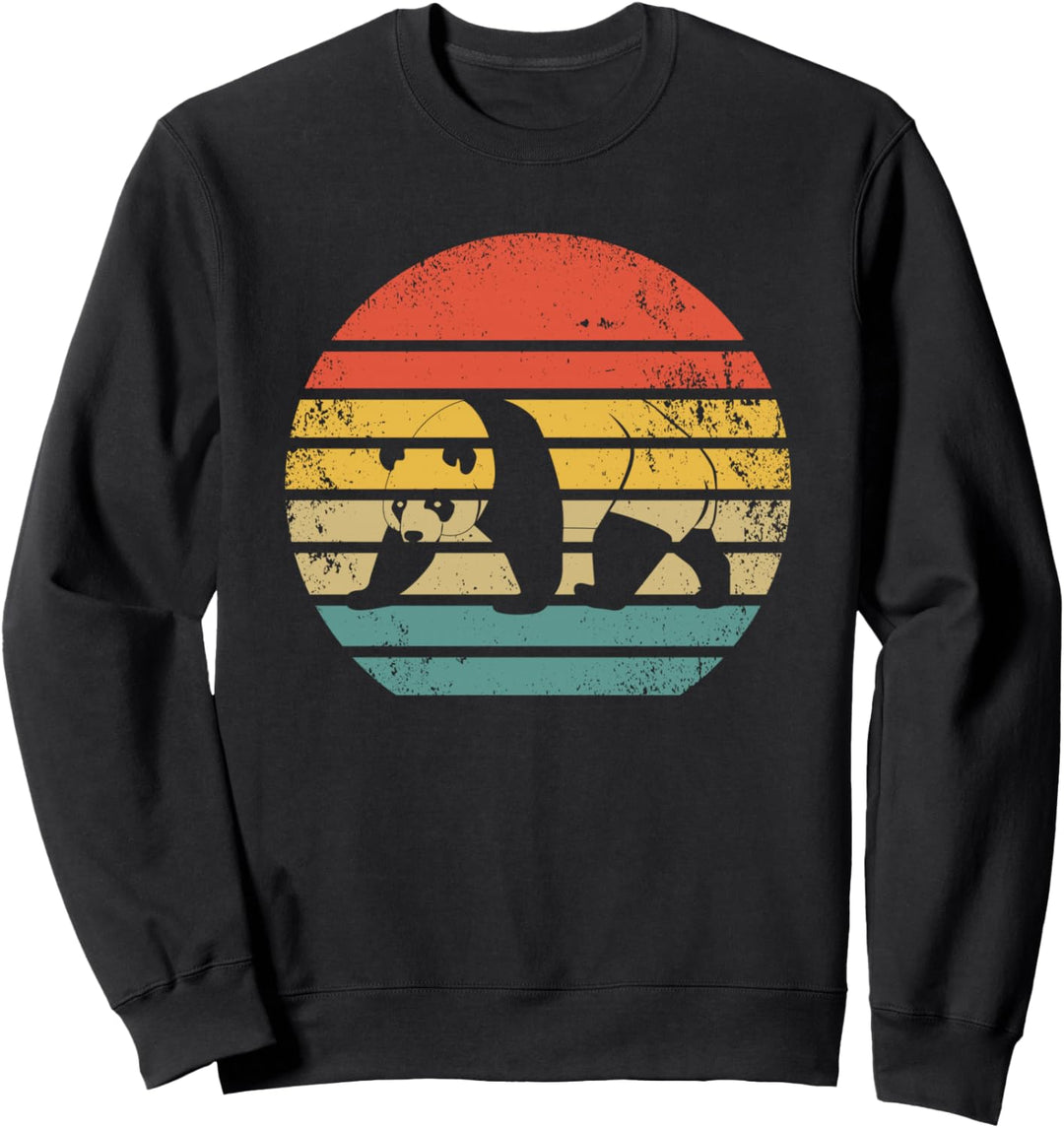 Retro Pandabär Riesenpanda - Vintage Grosser Panda Sweatshirt
