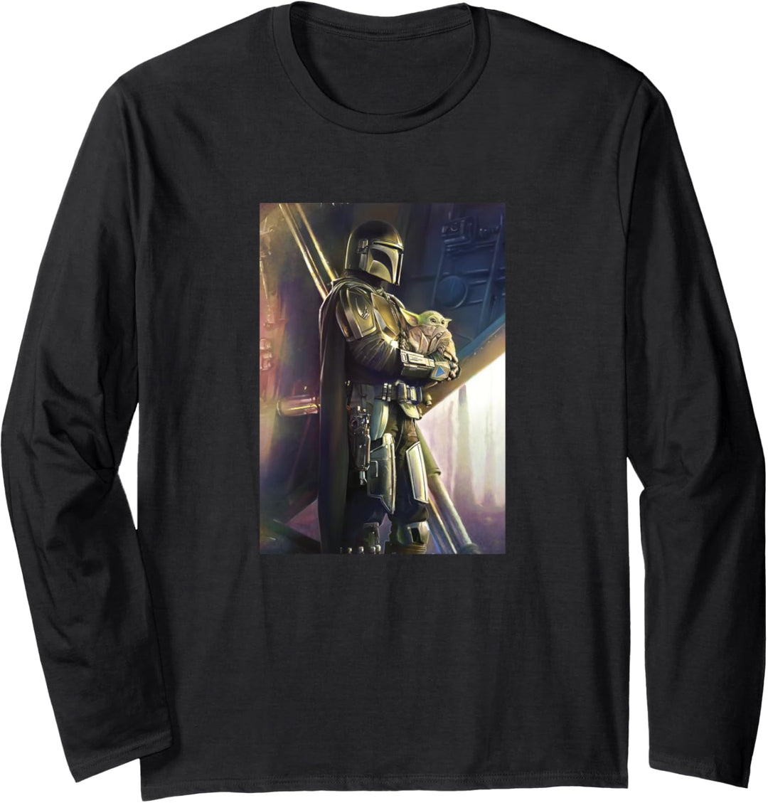 Star Wars: The Mandalorian The Child and Mandalorian Poster Langarmshirt