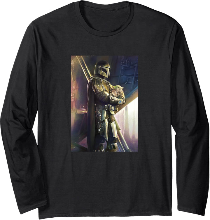 Star Wars: The Mandalorian The Child and Mandalorian Poster Langarmshirt