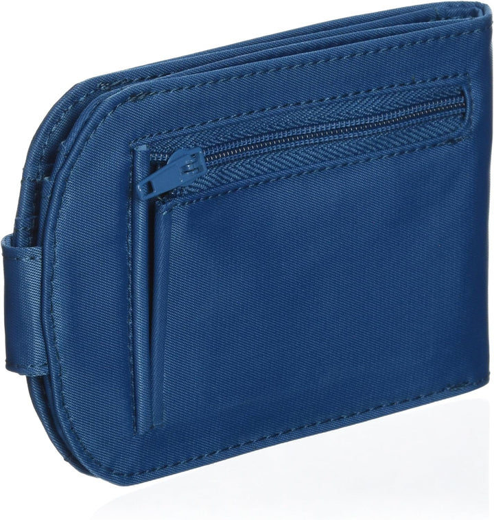 Big Skinny Damen Taxicat Bi-Fold Slim Wallet für bis zu 25 Karten Ozeanblau, Ozeanblau