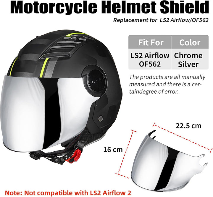 Helm Visier für LS2 of562,Motorrad Wind Schild Helm Objektiv Visier,Motorradhelm Visier,Integralhelm