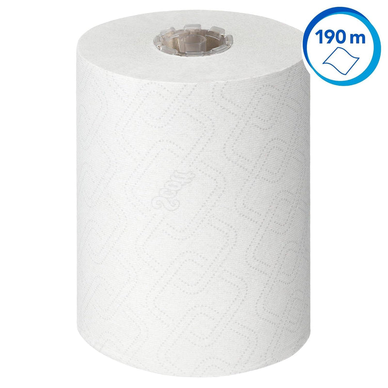 Scott Essential Slimroll Rollenhandtücher 6695 – Rollenpapiertücher – 6 x 190 m Papiertuchrollen, we