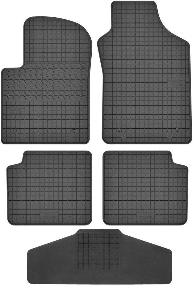 Fussmatten Vorne und Hinten 4er Set für FIAT 500 ab 2007 Alle Versionen/Abarth Gummi Gummimatten Vor