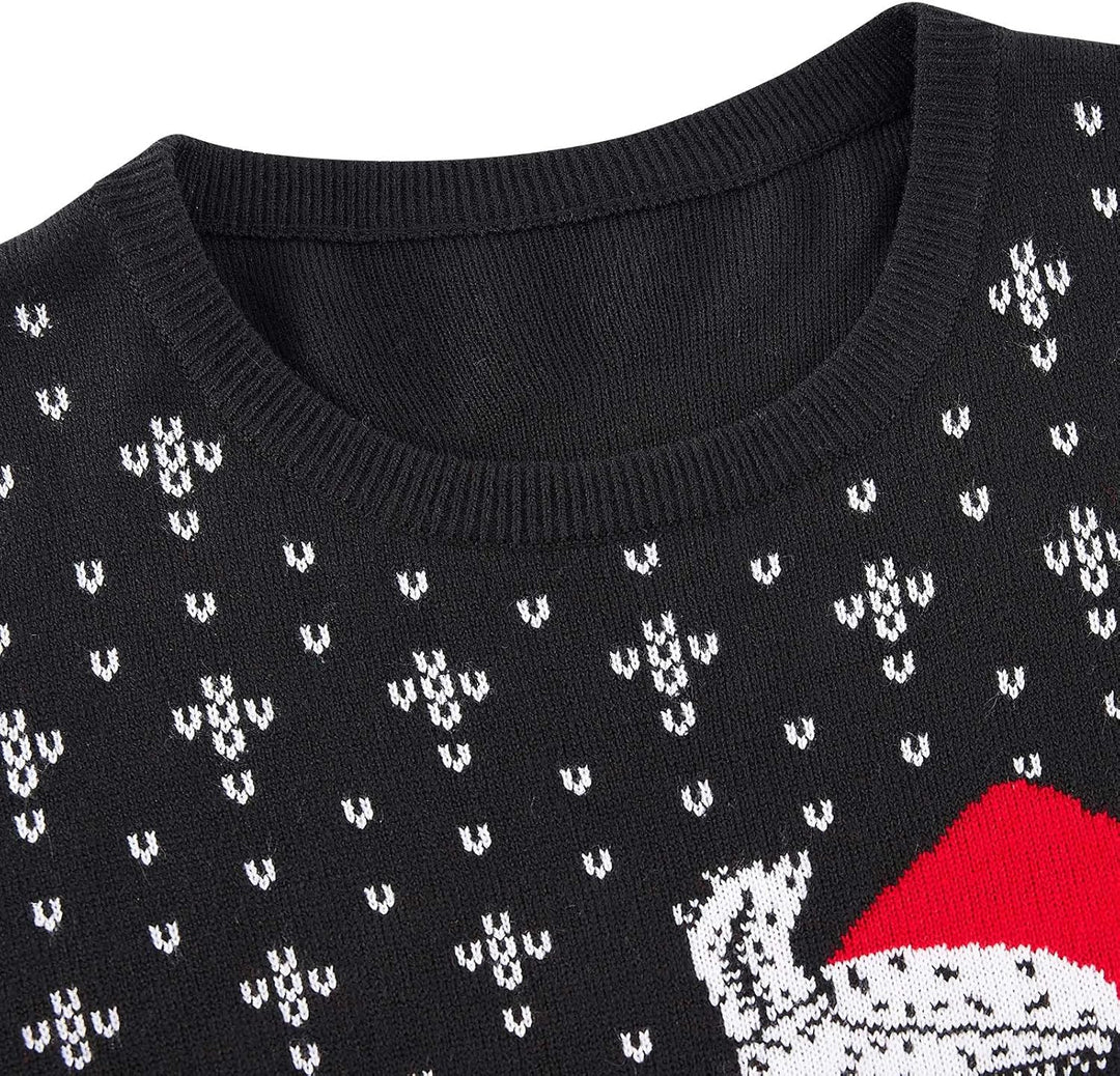 Goodstoworld Unisex Ugly Christmas Sweater Herren Weihnachtspullover Neuheit Dinosaurier Faultier Ka
