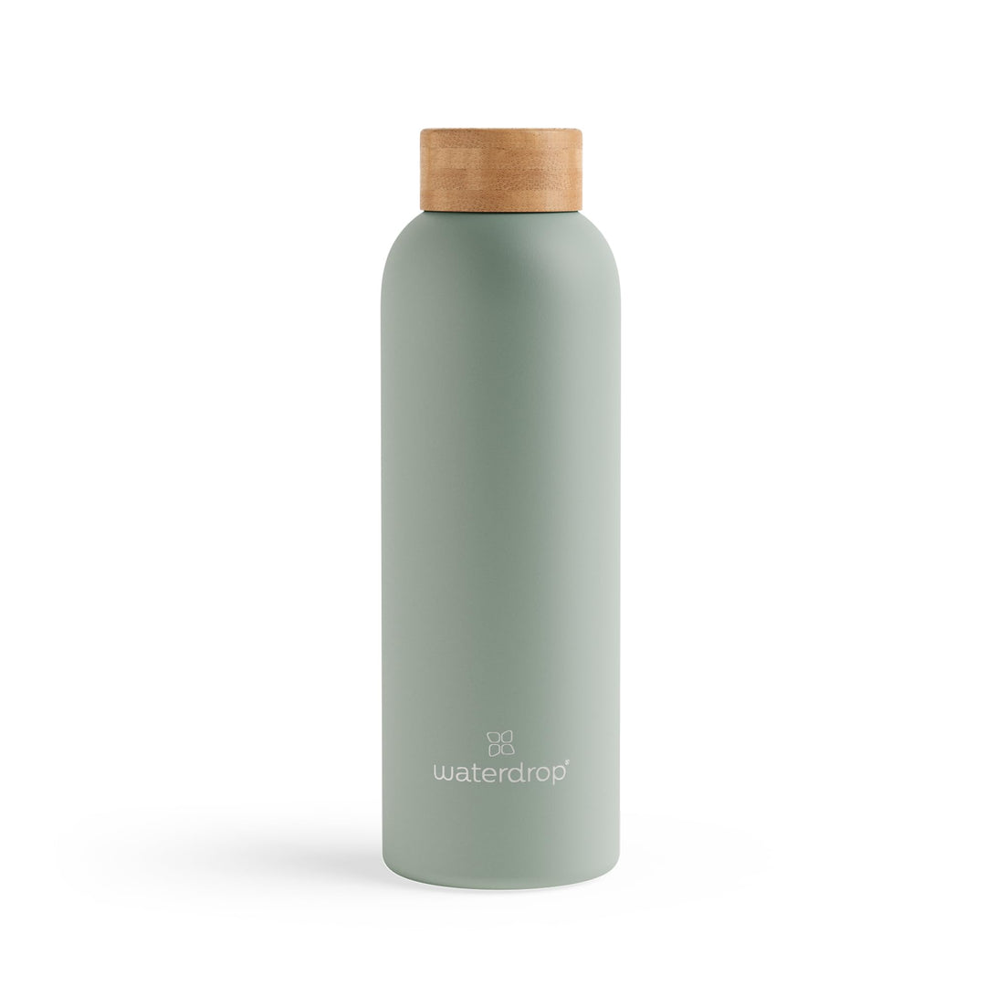 waterdrop® Edelstahl Trinkflasche 600ml - auslaufsichere Trinkflasche Kohlensäure geeignet & BPA fre