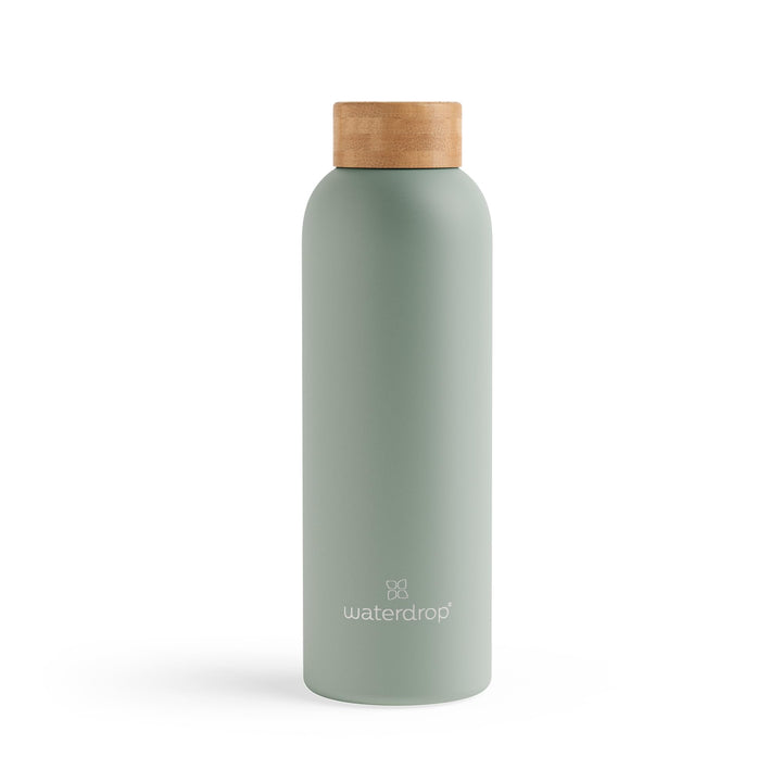 waterdrop® Edelstahl Trinkflasche 600ml - auslaufsichere Trinkflasche Kohlensäure geeignet & BPA fre