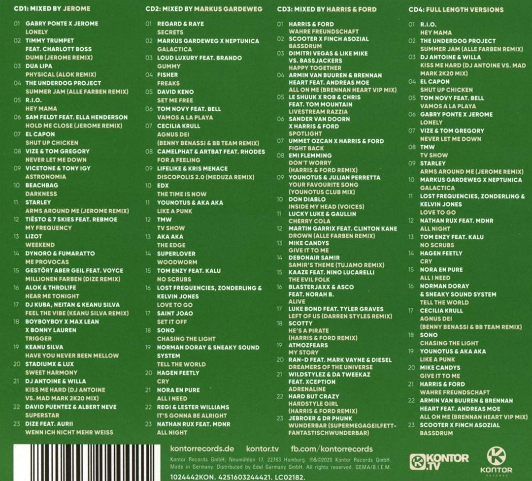 Kontor Top of the Clubs Vol.86, Audio-CD