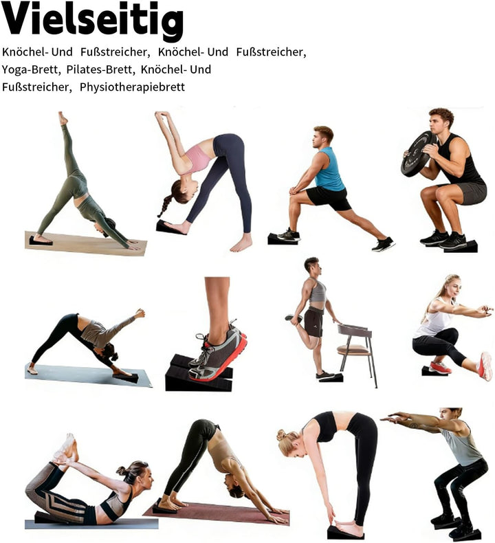 Wadendehner 2er Set, Pilates Board Wadendehner, Schwarz Squat Wedge, Kann Verwendet Werden Fehlhaltu