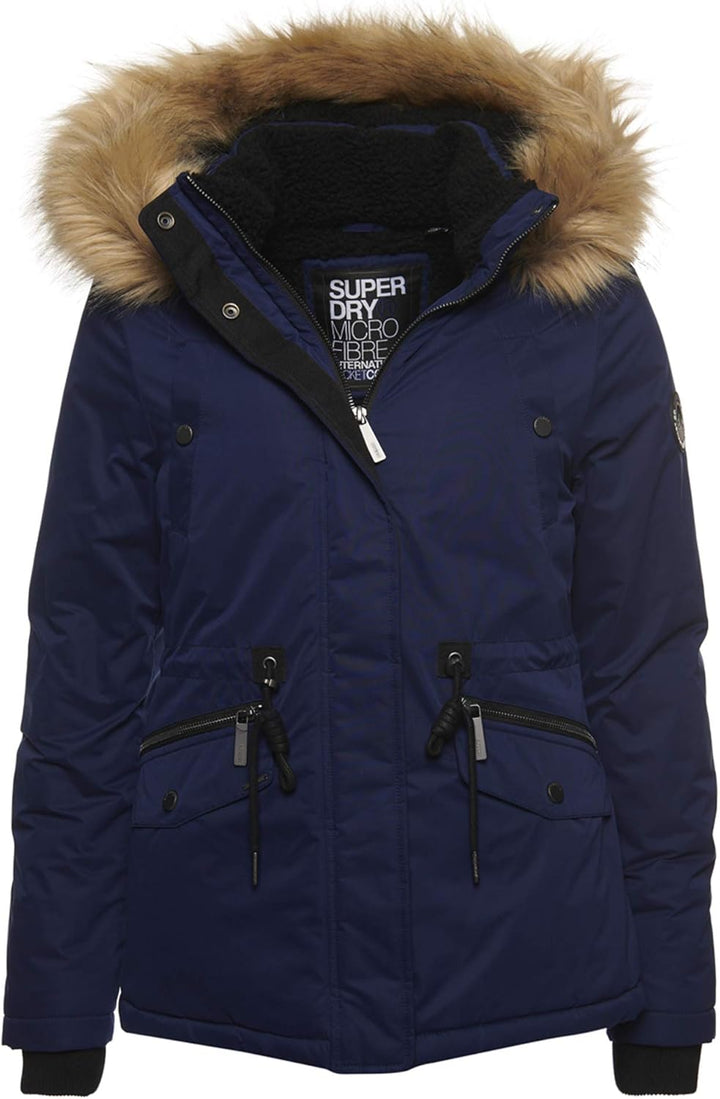 Superdry Damen Alpine Mikrofaserjacke 36 königlich marineblau, 36 königlich marineblau
