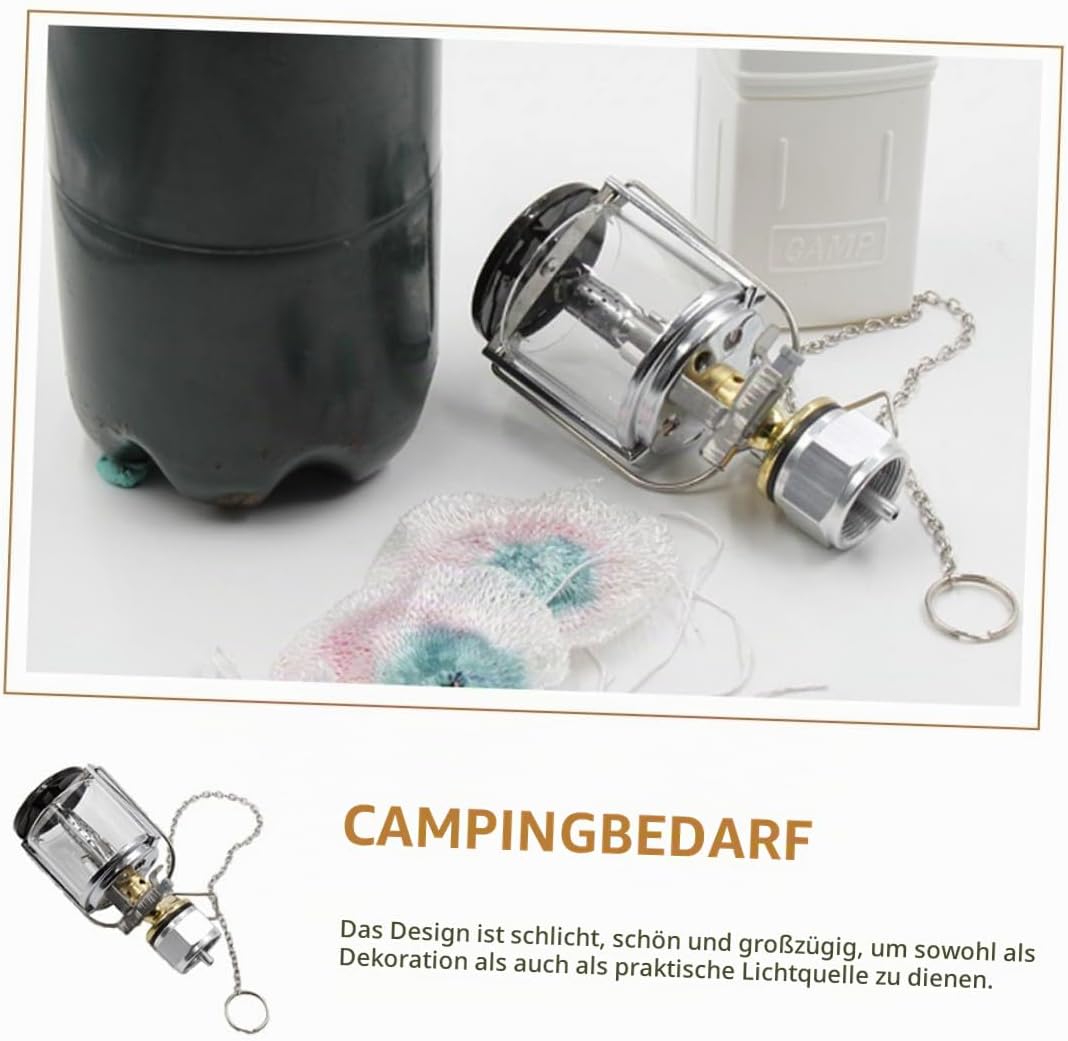 Outdoor Gaslampe Camping Laterne mit Eingebautem Zündsystem Langlebig und Kompakt Warmes Licht als Z