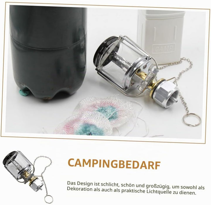 Outdoor Gaslampe Camping Laterne mit Eingebautem Zündsystem Langlebig und Kompakt Warmes Licht als Z