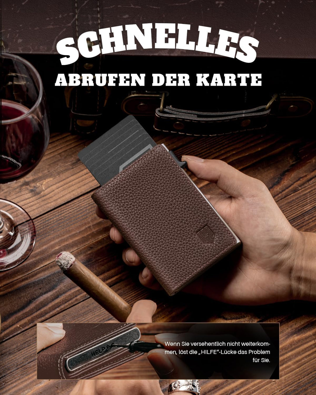 DODENSHA MagSnap Pebble Geldbörse Damen & Herren I Slim Wallet mit Münzfach I Kreditkartenetui Geldb
