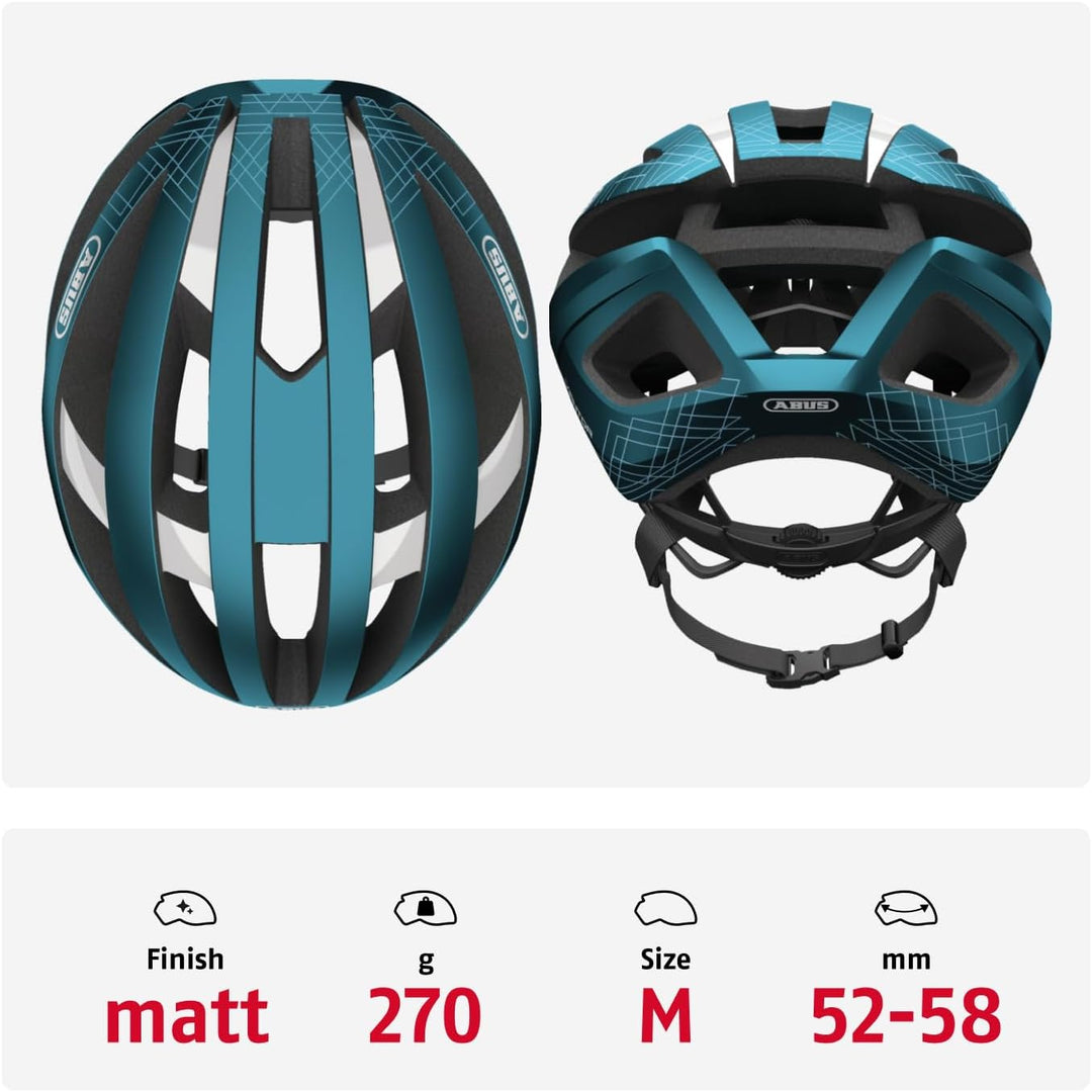 ABUS Rennradhelm Viantor - Sportlicher Fahrradhelm für Einsteiger - für Damen und Herren M (52-58 cm