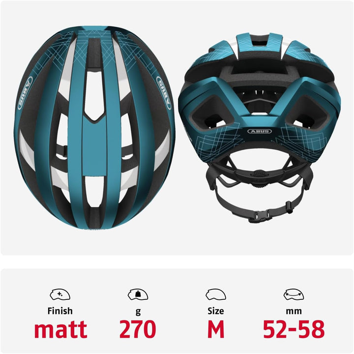 ABUS Rennradhelm Viantor - Sportlicher Fahrradhelm für Einsteiger - für Damen und Herren M (52-58 cm