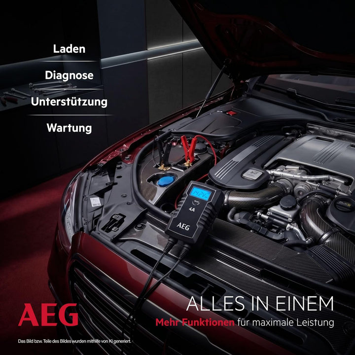 AEG Automotive 10616 Mikroprozessor-Ladegerät für Auto Batterie LD 4.0, 4 Ampere für 6/12 V, 7-HF La