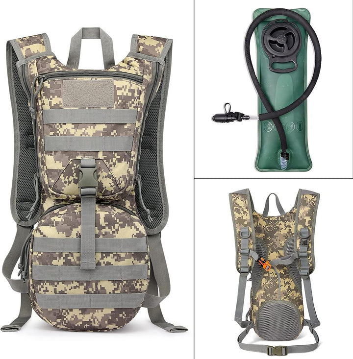 G4Free 22L Trinkrucksack Laufrucksack mit 3L Wasserblase Upgrade ACU, ACU