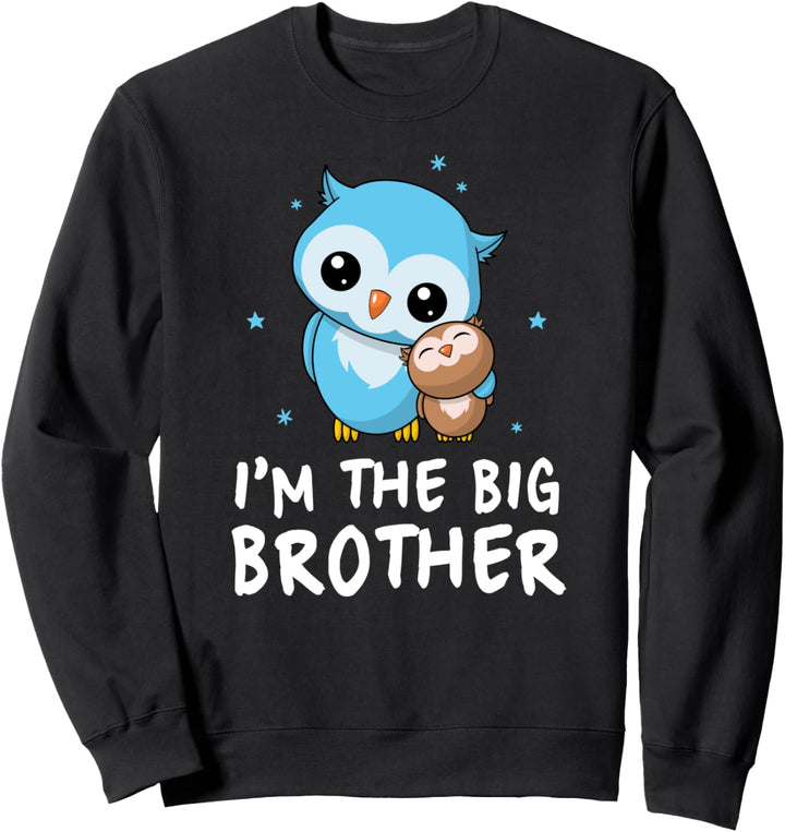 Ich bin der grosse Bruder - Süsse Eule Sohn Eulen Geschwister Sweatshirt