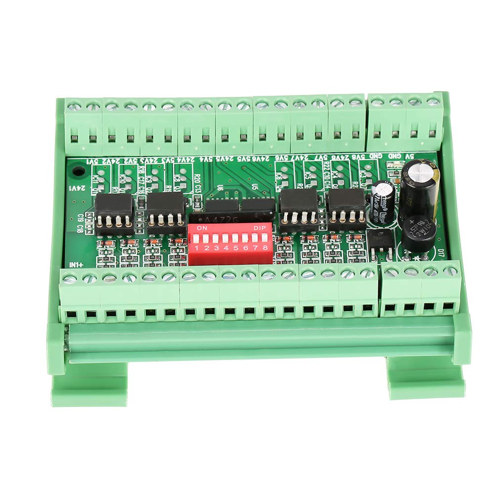 8 Kanal Pegelwandler Modul, NPN/PNP zu NPN Spannungswandler, 5V / 24V Rechtecksignal Umwandler Modul