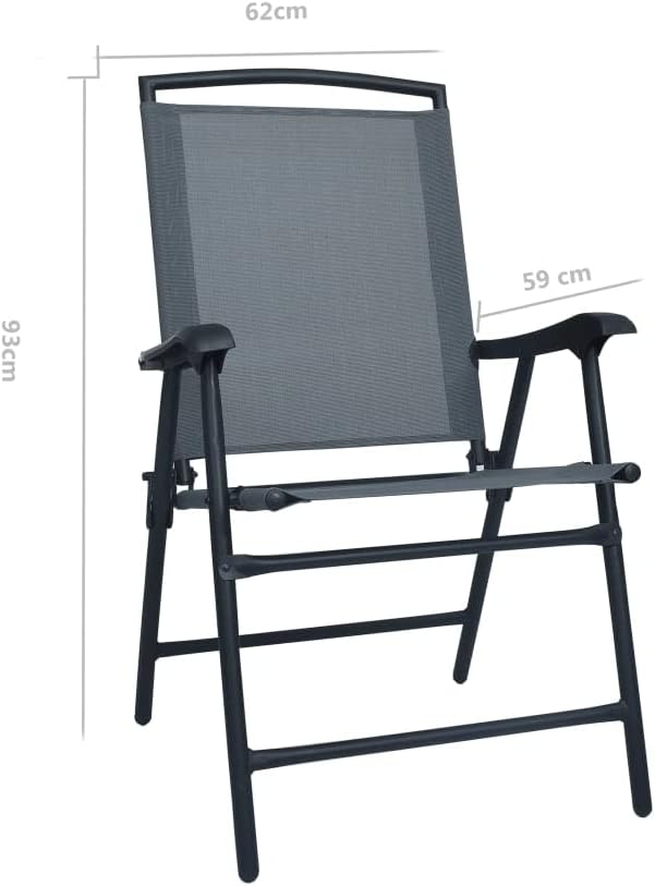 vidaXL 2X Gartenstuhl Klappbar Klappstuhl Campingstuhl Hochlehner Stuhl Stühle Essstuhl Terrassenstu
