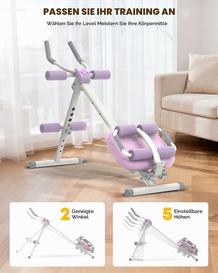GUUG Bauchmuskeltrainer Bauchtrainer für Zuhause: Bauch Trainingsgerät Klappbar Bauchmuskeltraining