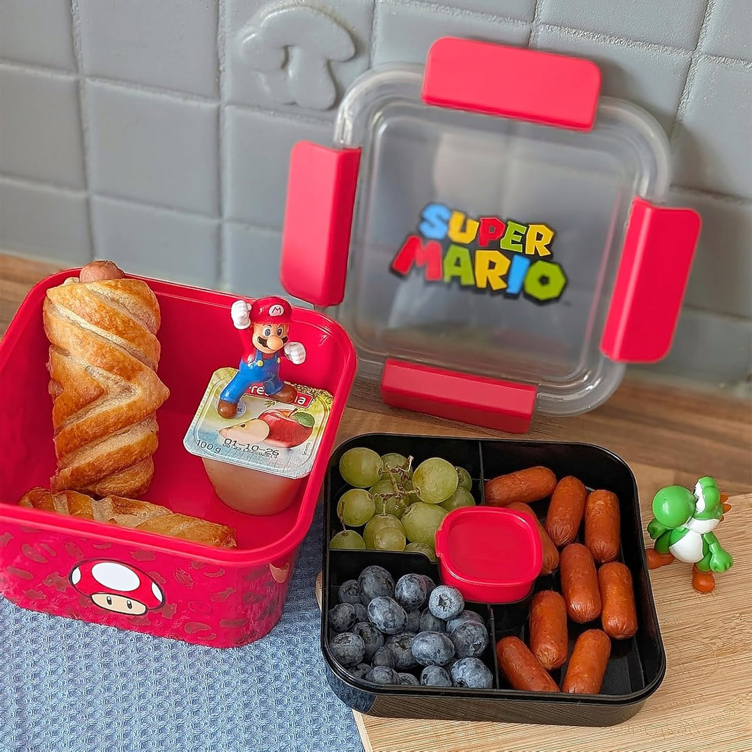 Elbenwald Bento Lunchbox - Motive wie Lilo & Stitch, Harry Potter, Minecraft & viele mehr 17 x 10 x