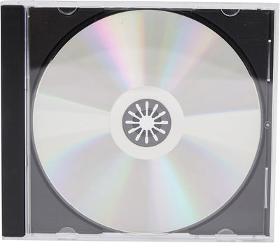 Transparente CD- / DVD-Hüllen (10,4 mm) mit schwarzer Hinterseite (25-er-Packung)