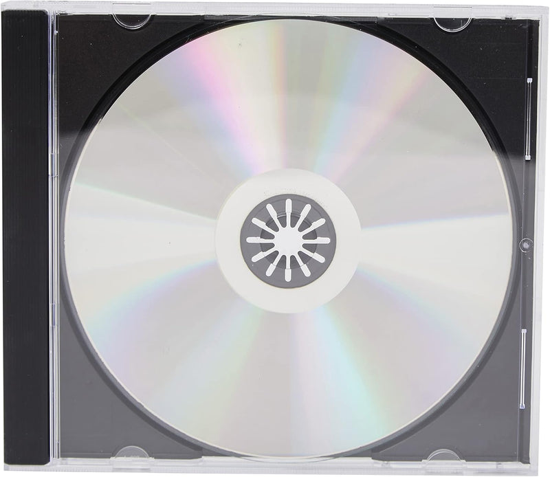 Transparente CD- / DVD-Hüllen (10,4 mm) mit schwarzer Hinterseite (25-er-Packung)