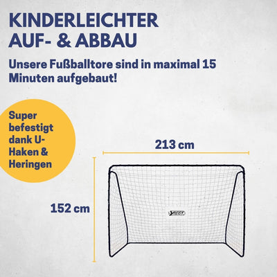 Best Sporting Fussballtor mit Torwand I Fussballtor Kinder mit verschiedenen Farbmotiven I Fussball