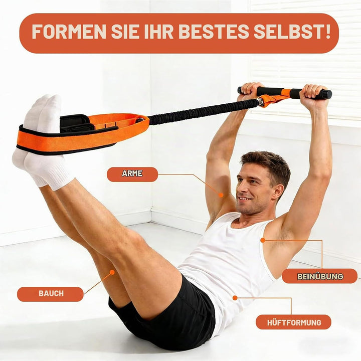 bauchtrainer, widerstandsbänder Pedale Fitness gerät für zuhause &amp; multifunktionales Resistance Band