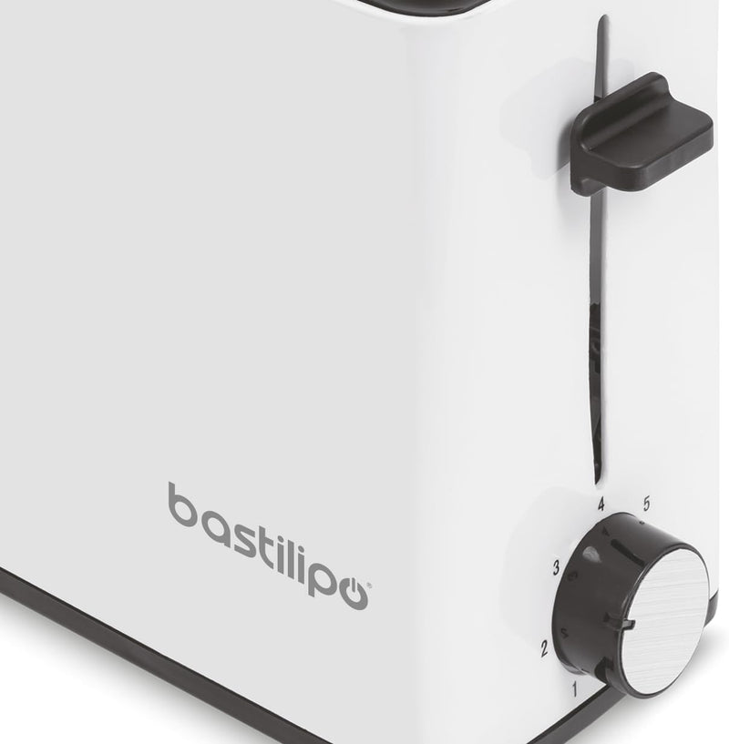 Firefox AB900 Toaster, Weiss, langer Schlitz für 2 Scheiben, 900 W, Auftaufunktion, Krümelschublade