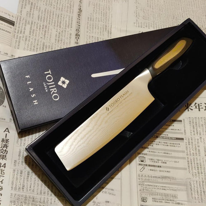 TOJIRO Flash grosses damaszener NAKIRI 63-Lagen DAMAST