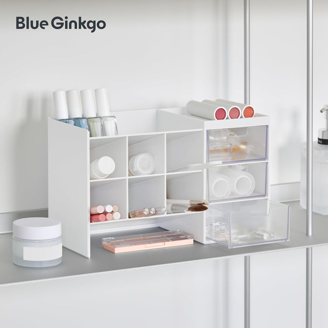 BLUE GINKGO Hive Stack Desk Organizer – Stapelbarer Stiftehalter, Schreibtischorganizer mit Schublad