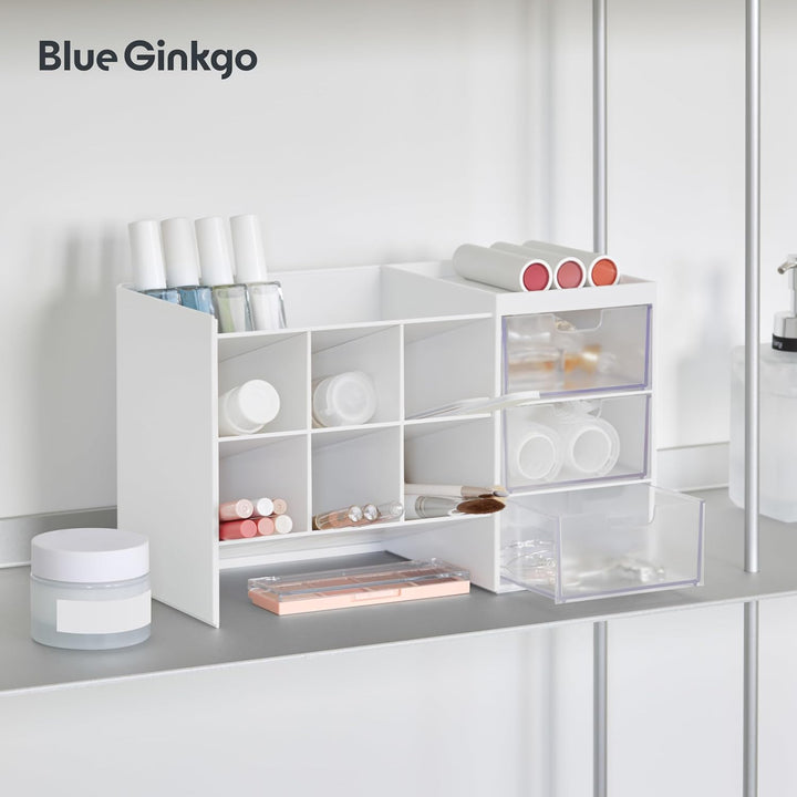 BLUE GINKGO Hive Stack Desk Organizer – Stapelbarer Stiftehalter, Schreibtischorganizer mit Schublad