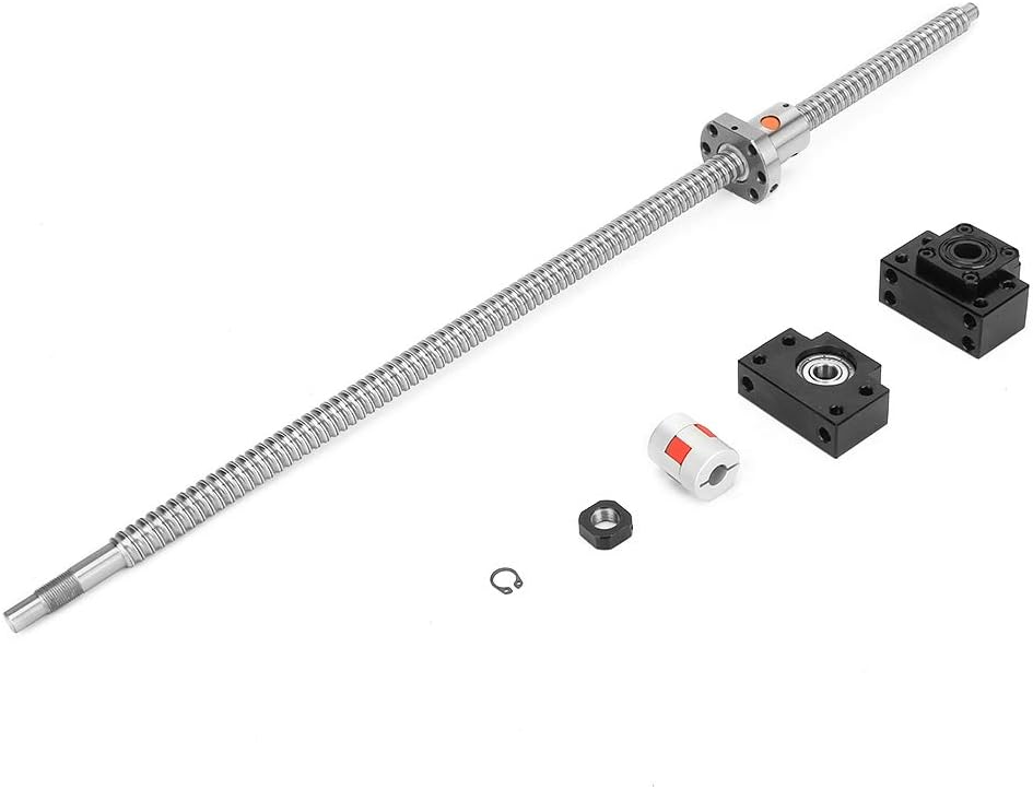 SFU1605 Gewindespindel 600 mm Edelstahl Kugelumlaufspindel mit BK12 / BF12 Unterstützung und 6,35 x