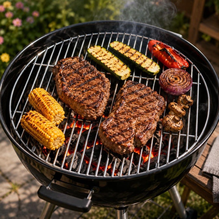 Edelstahl Grillrost - für Kugelgrill aller namhafter Marken Ø57 cm z.B. Weber - rostfrei von Brandss