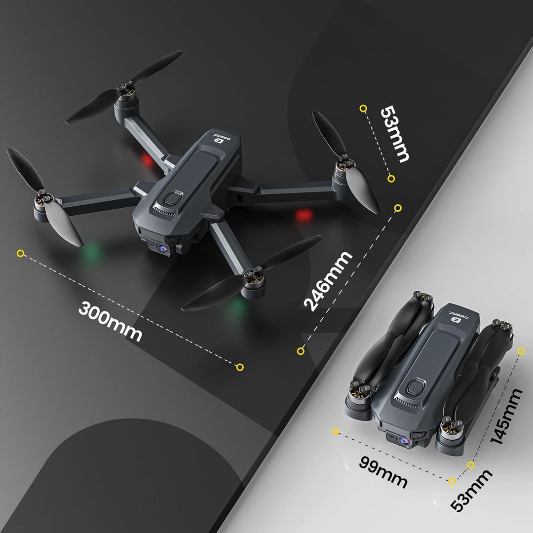 DEERC D35 GPS Drohne mit 4K Kamera für Anfänger, Faltbare RC Drohnen für Erwachsene mit Follow-Me, A