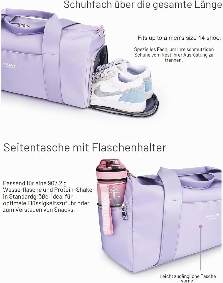 19 Zoll Sporttasche Reisetasche für Damen und Herren,wasserdichte Handgepäcktasche,Trainingstasche f