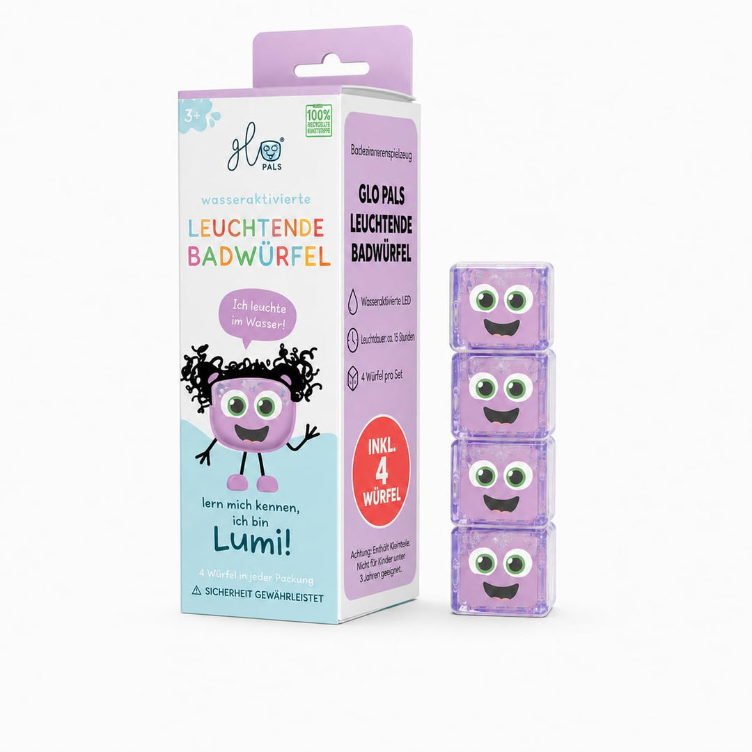 Glo Pals 4 leuchtende Würfel für EIN einzigartiges sensorisches Erlebnis und Magische Lichtshow für