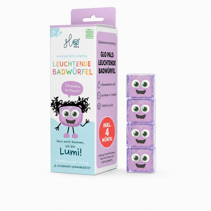 Glo Pals 4 leuchtende Würfel für EIN einzigartiges sensorisches Erlebnis und Magische Lichtshow für