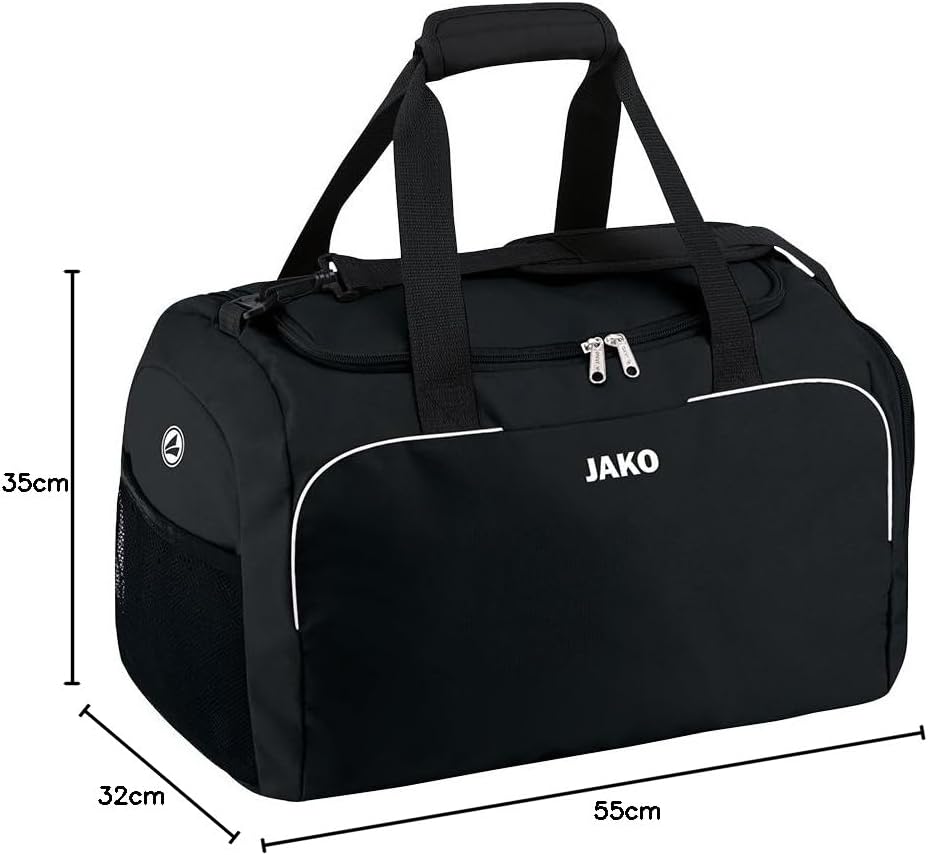 JAKO Sporttasche Herren Classico - Gym Bag mit Innentasche, geräumigem Hauptfach mit 2 Wege-Reissver