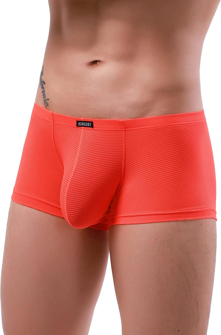 iKingsky Herren Atmungsaktive Retroshorts Ausbuchtung Männerstrunks Unterwäsche Sexy Uiedrigen Taill