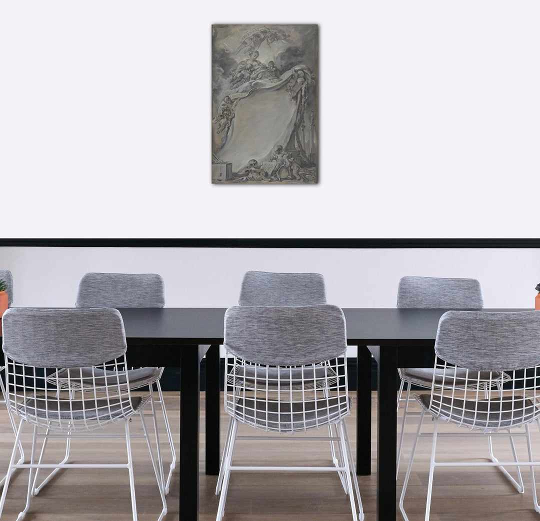 Printed Paintings Leinwand (60x80cm): François Boucher - Diplom der Freimaurer von Bordeaux 60x80 cm