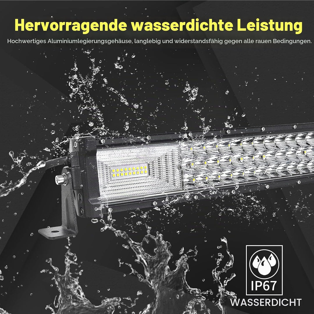 Willpower 52 Zoll 132CM 675W Led Arbeitsscheinwerfer Bar + 4 Zoll 10CM Led Scheinwerfer + Kabelbaum
